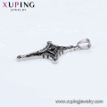 34508 xuping fashion  Gothic design  Stainless Steel jewelry black gun color cross pendant